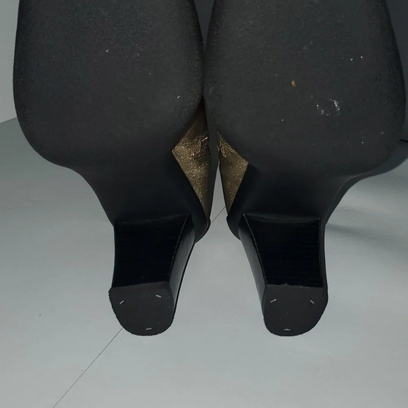 Apostrophe Womens Ankle Boot Heels Size 10M Beige Fabric Pointed Toe 'Naomi' - Picture 13 of 15